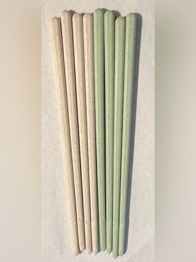 DeeCoo Bamboo Chop Sticks Green Beige Chip Resistant Set of 8